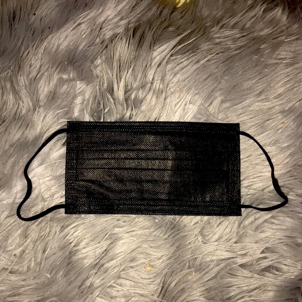 🖤 Face Masks 50 box 3ply layer/BLACK😷